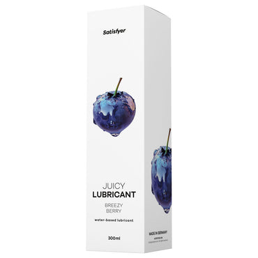 Satisfyer Juicy Lubricant 300 ml Breezy Berry - Blueberry Scented Water Based Lubricant - 300 ml Bottle Satisfyer
