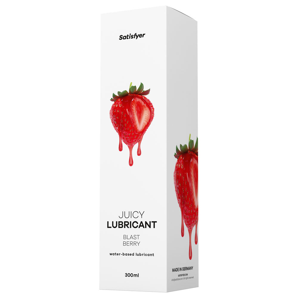 Satisfyer Juicy Lubricant 300 ml Blast Berry - Strawberry Scented Water Based Lubricant - 300 ml Bottle Satisfyer