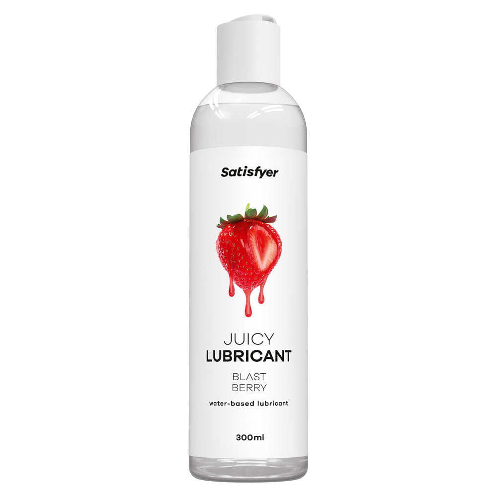 Satisfyer Juicy Lubricant 300 ml Blast Berry - Strawberry Scented Water Based Lubricant - 300 ml Bottle Satisfyer