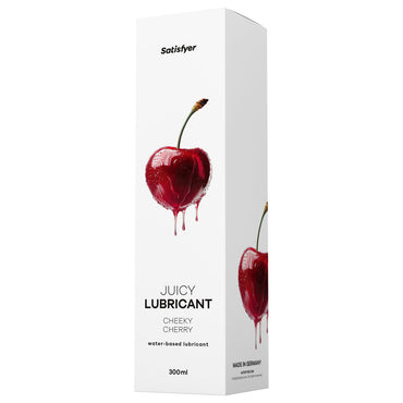 Satisfyer Juicy Lubricant 300 ml Cheeky Cherry - Cherry Scented Water Based Lubricant - 300 ml Bottle Satisfyer