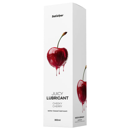 Satisfyer Juicy Lubricant 300 ml Cheeky Cherry - Cherry Scented Water Based Lubricant - 300 ml Bottle Satisfyer