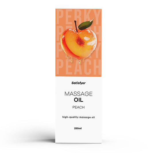 Satisfyer Massage Oil 250 ml Peach - Peach Scented Massage Oil - 250 ml Bottle Satisfyer