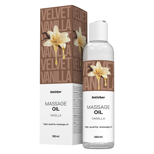 Satisfyer Massage Oil 250 ml Vanilla - Vanilla Scented Massage Oil - 250 ml Bottle Satisfyer