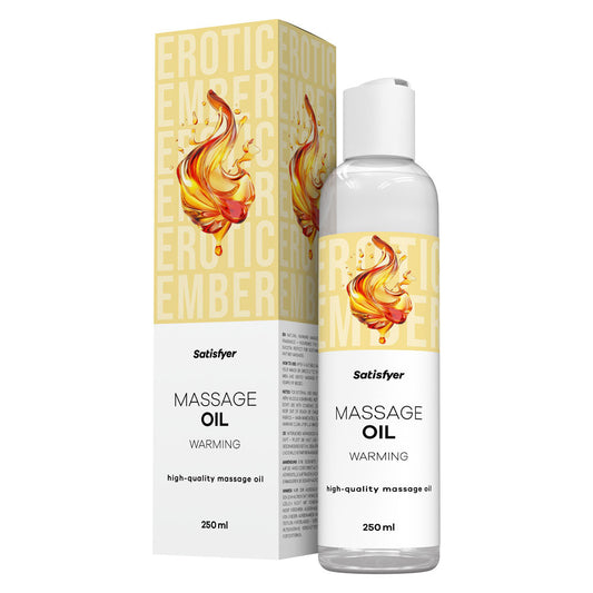 Satisfyer Massage Oil 250 ml Warming - Unscented Warming Massage Oil - 250 ml Bottle Satisfyer