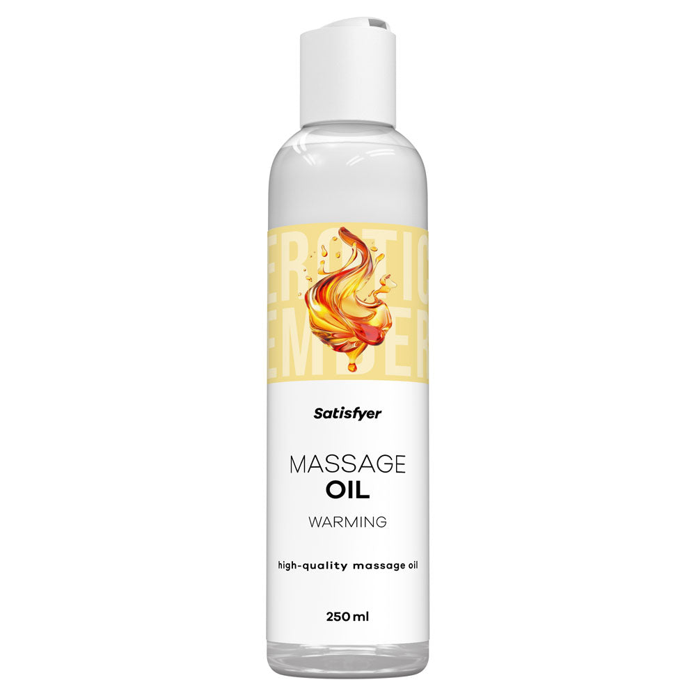 Satisfyer Massage Oil 250 ml Warming - Unscented Warming Massage Oil - 250 ml Bottle Satisfyer
