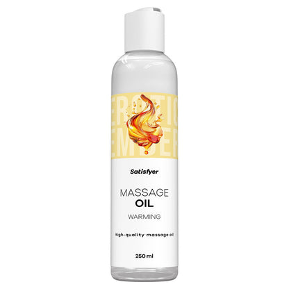 Satisfyer Massage Oil 250 ml Warming - Unscented Warming Massage Oil - 250 ml Bottle Satisfyer