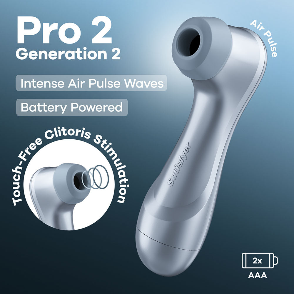 Satisfyer Pro 2 - Blue - Battery Series - Blue Touch-Free Clitoral Stimulator Satisfyer