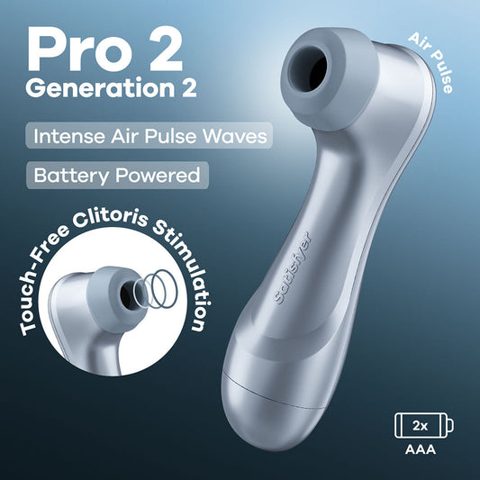 Satisfyer Pro 2 - Blue - Battery Series - Blue Touch-Free Clitoral Stimulator Satisfyer