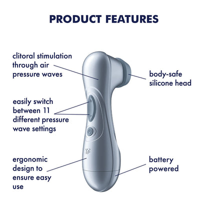 Satisfyer Pro 2 - Blue - Battery Series - Blue Touch-Free Clitoral Stimulator Satisfyer