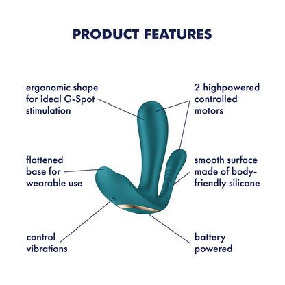 Satisfyer Top Secret + - Battery Series - Green Wearable Vibrator Satisfyer