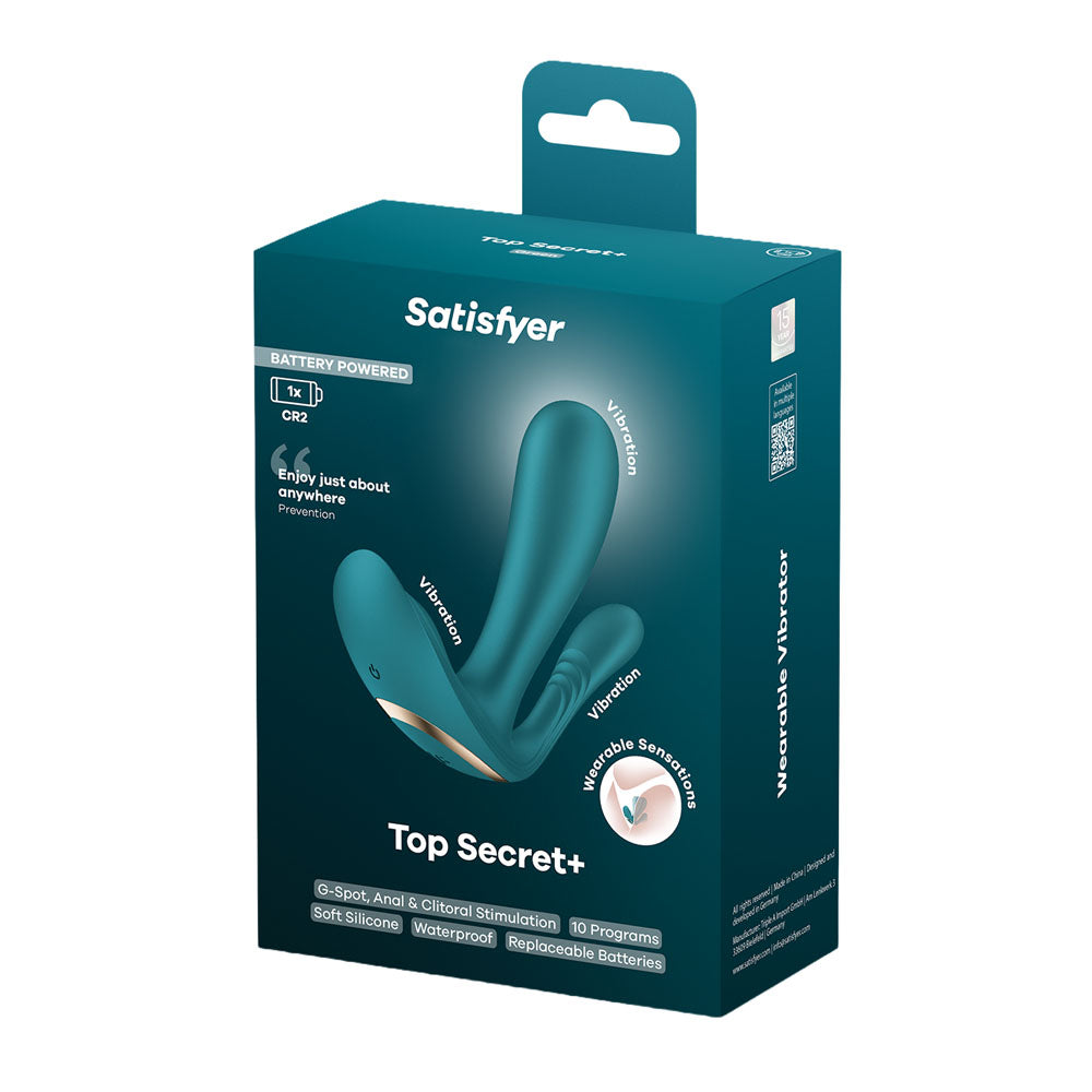 Satisfyer Top Secret + - Battery Series - Green Wearable Vibrator Satisfyer