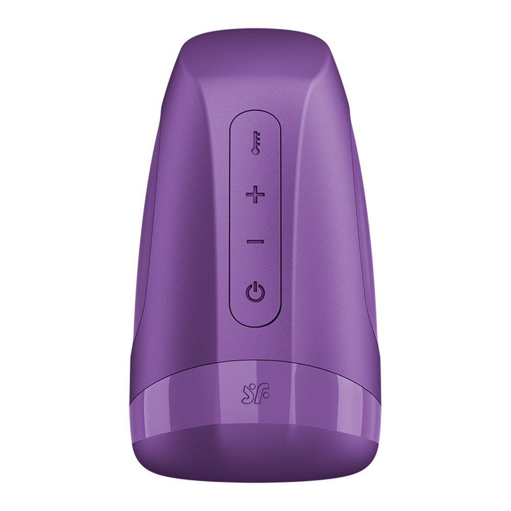 Satisfyer Men Heat Vibration - Battery Series - Purple Heating and Vibrating Masturbator Satisfyer