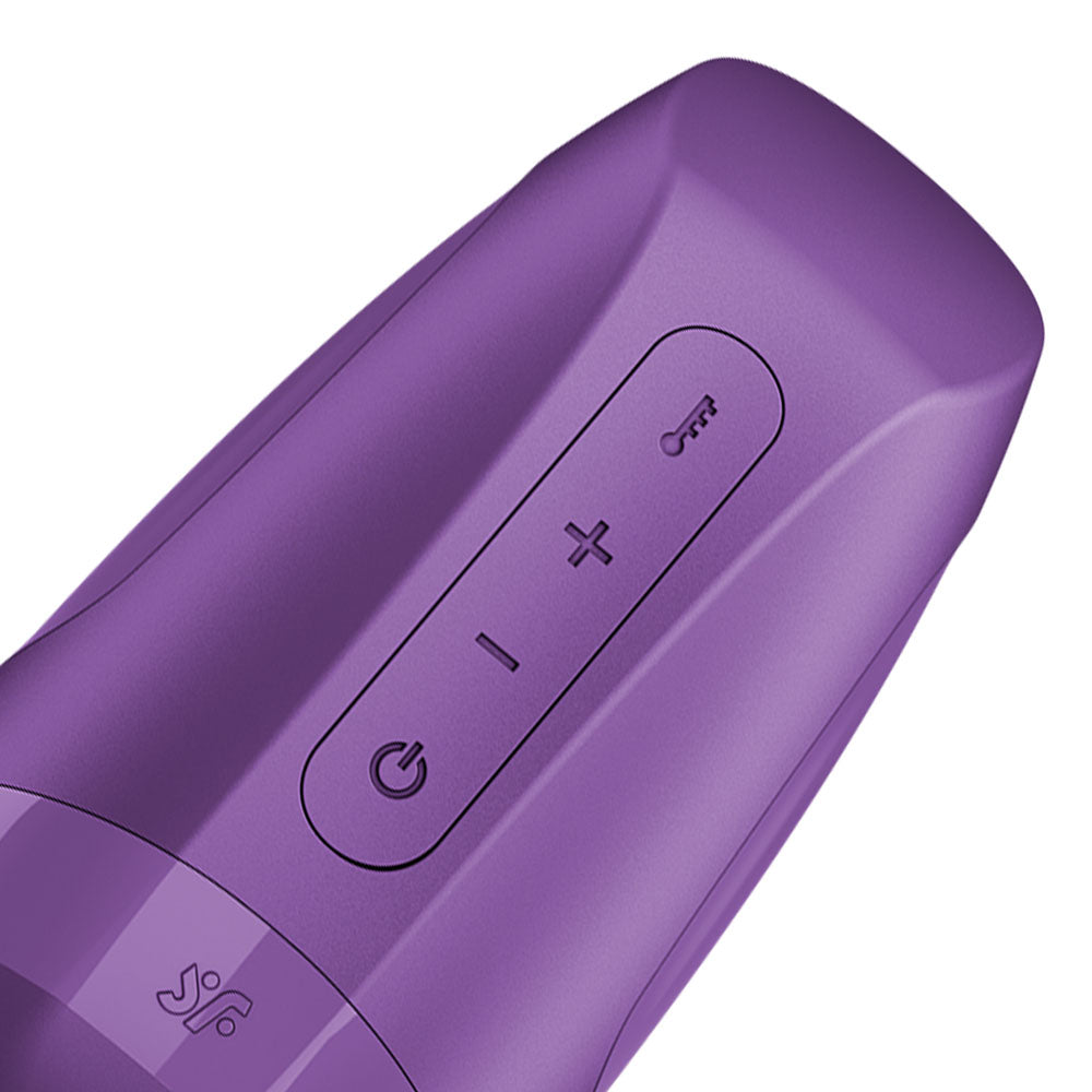 Satisfyer Men Heat Vibration - Battery Series - Purple Heating and Vibrating Masturbator Satisfyer
