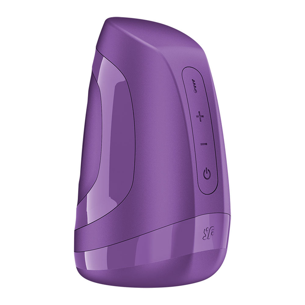 Satisfyer Men Heat Vibration - Battery Series - Purple Heating and Vibrating Masturbator Satisfyer