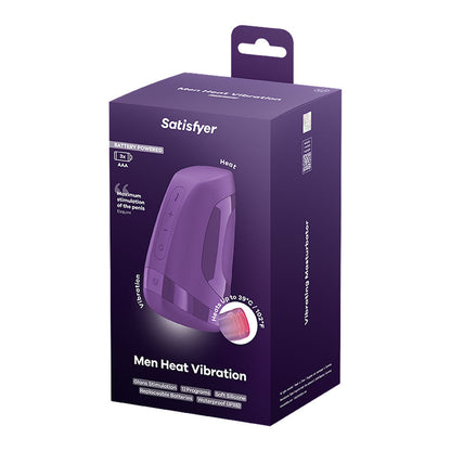 Satisfyer Men Heat Vibration - Battery Series - Purple Heating and Vibrating Masturbator Satisfyer