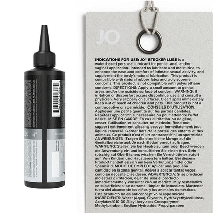 JO Stroker Lube - 240ml - Water Based Stroker Lubricant - 240 ml Bottle JO