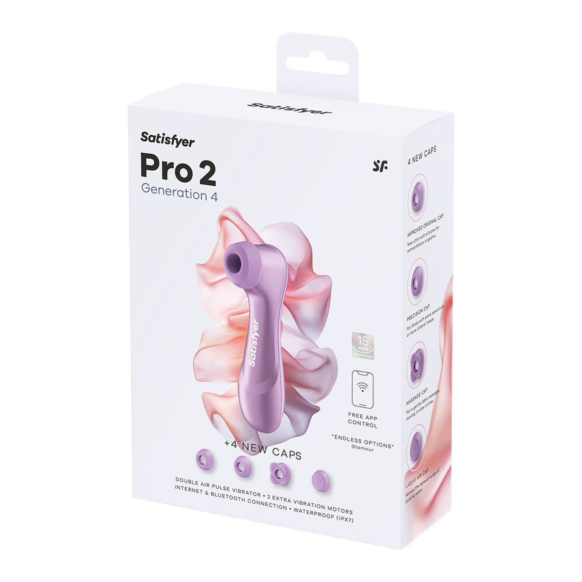 Satisfyer Pro 2 Generation 4 - Amethyst Touch-Free USB-C Rechargeable Clitoral Stimulator with App Control