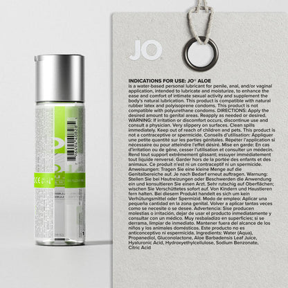 JO Aloe - 60ml - Water Based Lubricant with Aloe - 60 ml Bottle