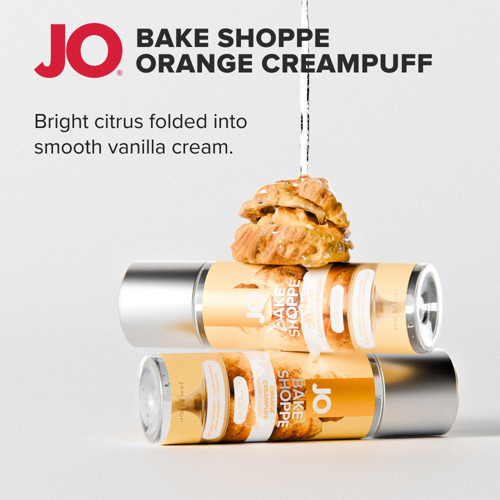 JO Bake Shoppe - Orange Creampuff - Orange Creampuff Flavoured Water Based Lubricant - 60 ml Bottle JO