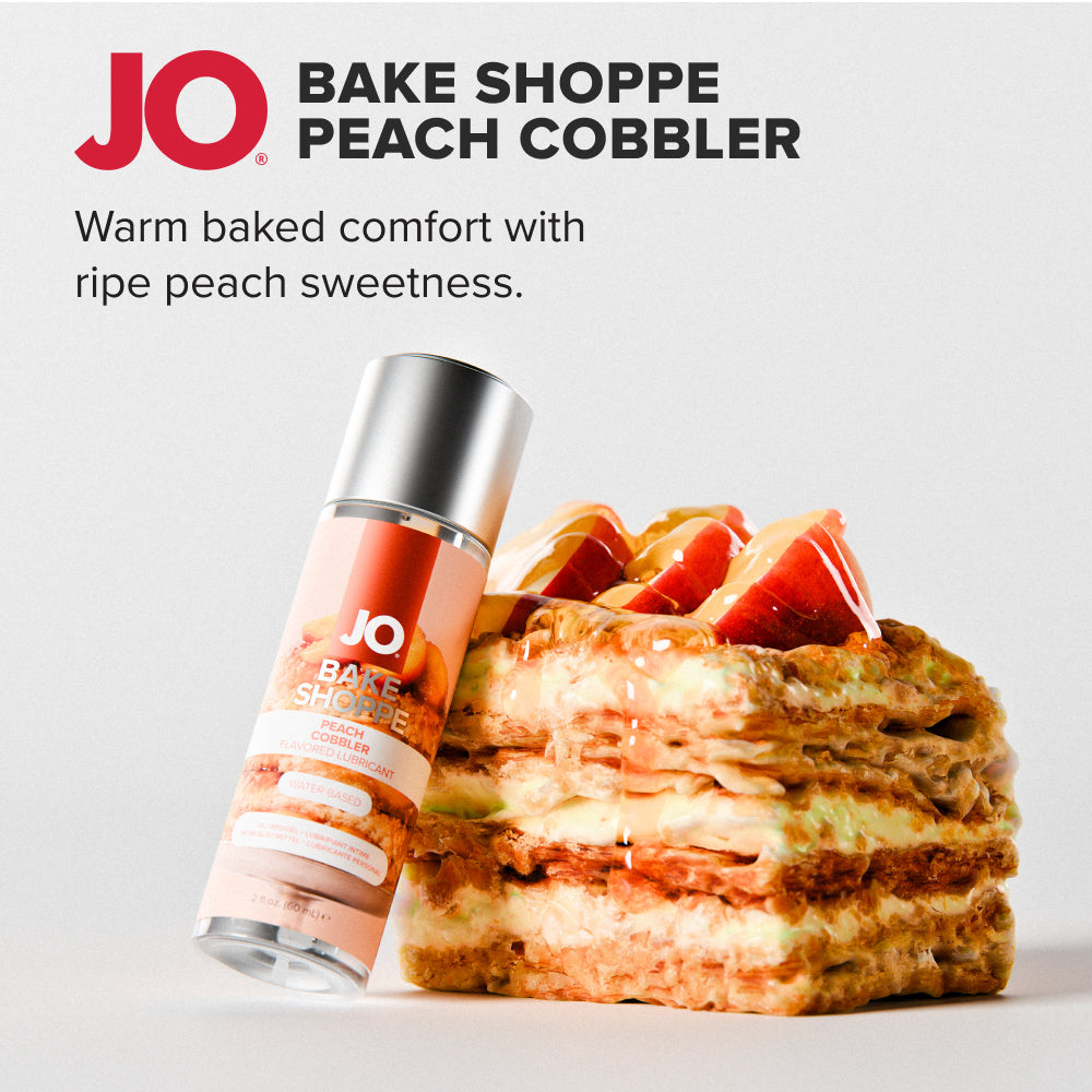 JO Bake Shoppe - Peach Cobbler - Peach Cobbler Flavoured Water Based Lubricant - 60 ml Bottle JO