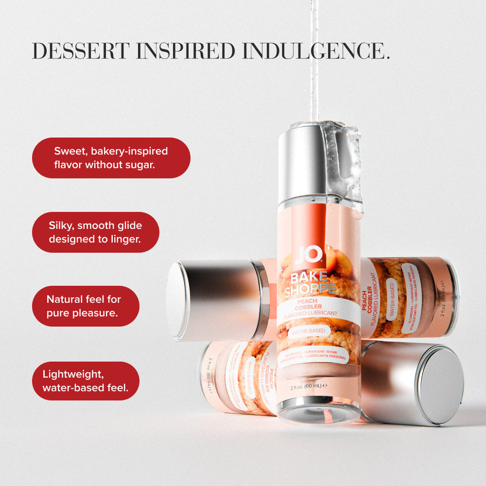 JO Bake Shoppe - Peach Cobbler - Peach Cobbler Flavoured Water Based Lubricant - 60 ml Bottle JO
