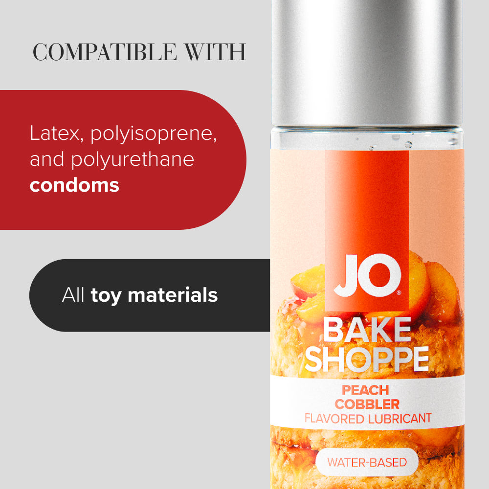 JO Bake Shoppe - Peach Cobbler - Peach Cobbler Flavoured Water Based Lubricant - 60 ml Bottle JO