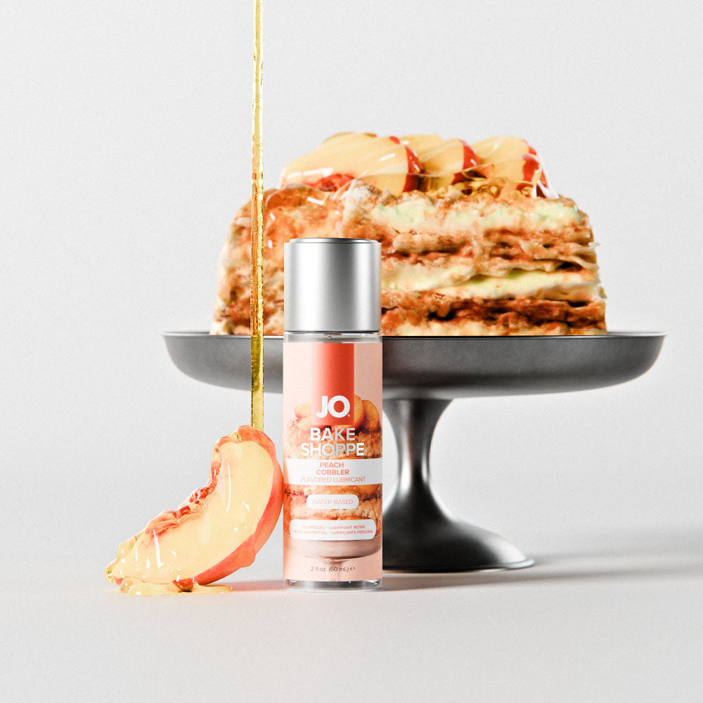 JO Bake Shoppe - Peach Cobbler - Peach Cobbler Flavoured Water Based Lubricant - 60 ml Bottle JO