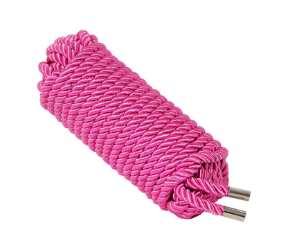 Rop002 Silky Bondage Rope Hot Pink - Club X