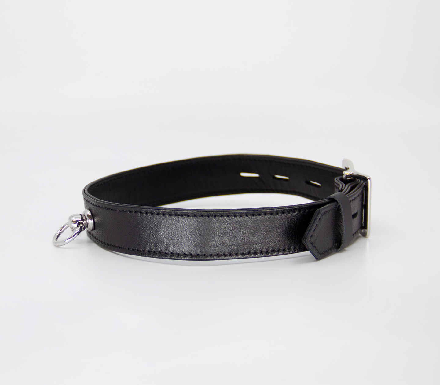 COL011 Lockable Leather Collar  - Club X