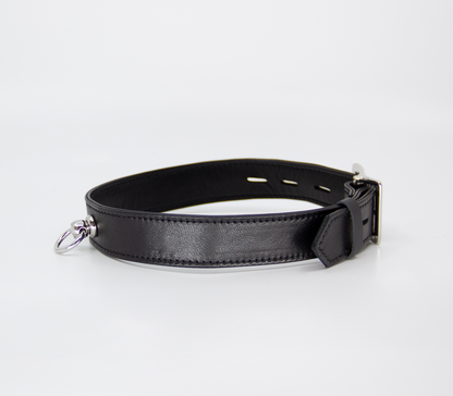 COL011 Lockable Leather Collar  - Club X
