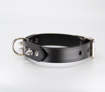 Col006 Spiked Leather Collar  - Club X