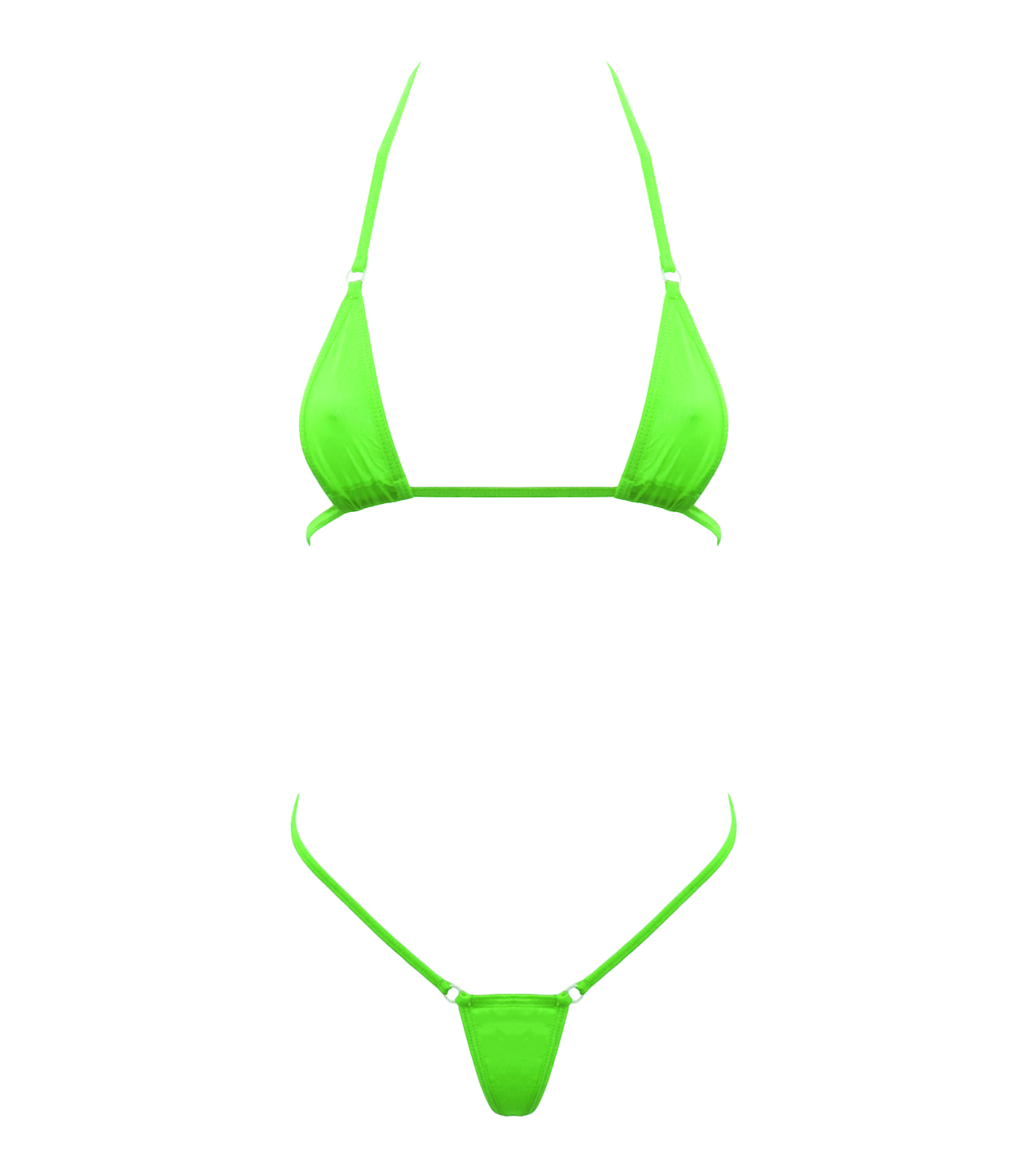 Bik002 Spandex Fabric Micro Bikini Green - Club X