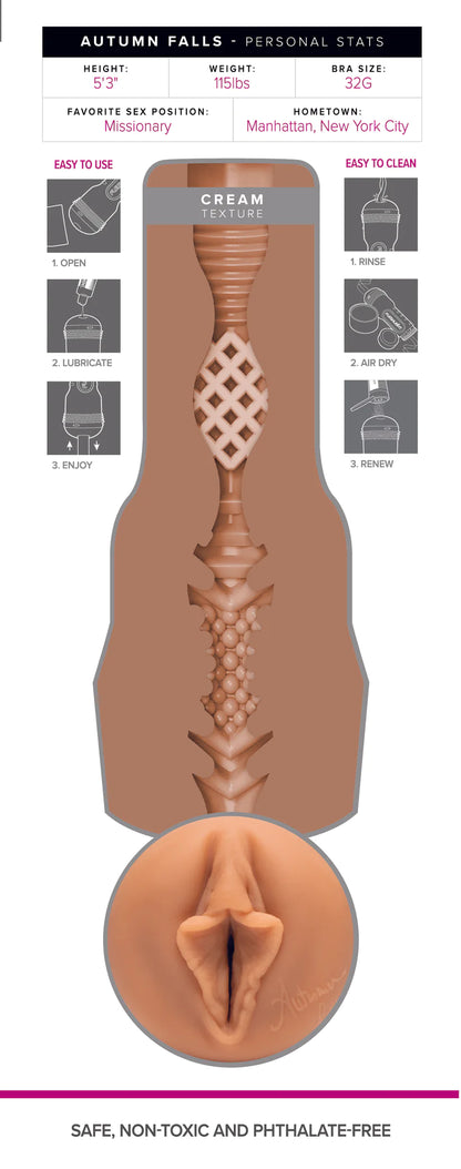 Fleshlight Girls Autumn Falls Cream Signature Vagina  - Club X