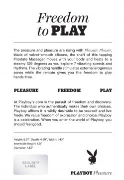 Playboy Pleasure Pleaser Prostate Massager  - Club X