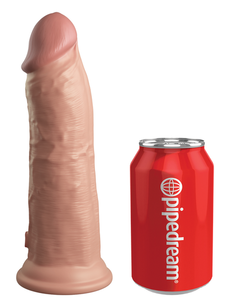King Cock Elite 8 In. Vibrating Silicone Dual Density Cock Light  - Club X
