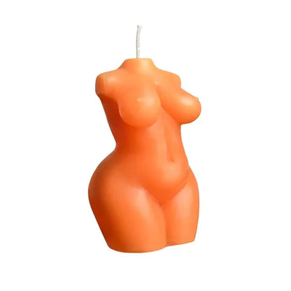 Lacire Torso Form I Orange Female Torso Shaped Drip Candle  - Club X
