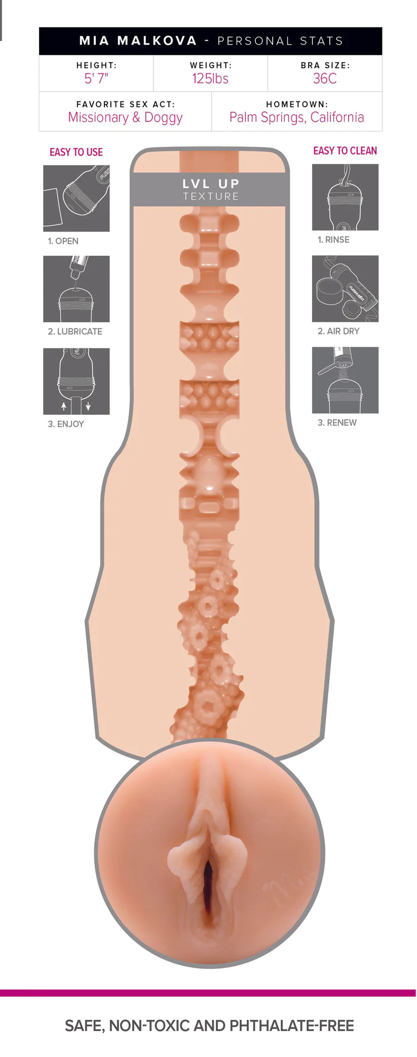 Fleshlight Girls Mia Malkova Lvl Up Signature Vagina  - Club X