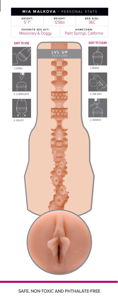 Fleshlight Girls Mia Malkova Lvl Up Signature Vagina  - Club X