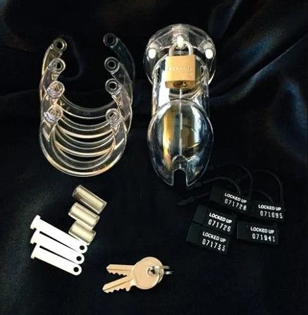 Cb 6000 Clear Male Chastity Cock Cage Kit  - Club X