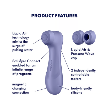 Satisfyer Pro 2 Generation 3 with App Control Powerful Vibrator - Lilac  - Club X
