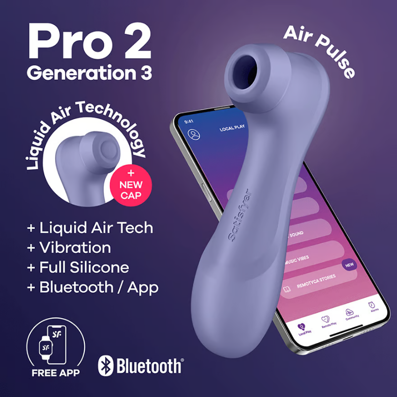Satisfyer Pro 2 Generation 3 with App Control Powerful Vibrator - Lilac  - Club X