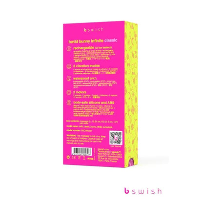 Bwild Classic Bunny Infinite Sunset Pink 15.2 cm USB Rechargeable Rabbit Vibrator  - Club X