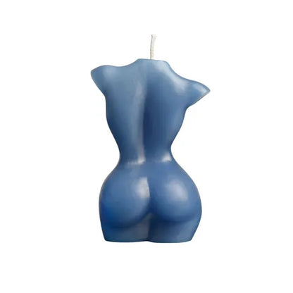 Lacire Torso Form Iii Blue Female Torso Shaped Drip Candle  - Club X