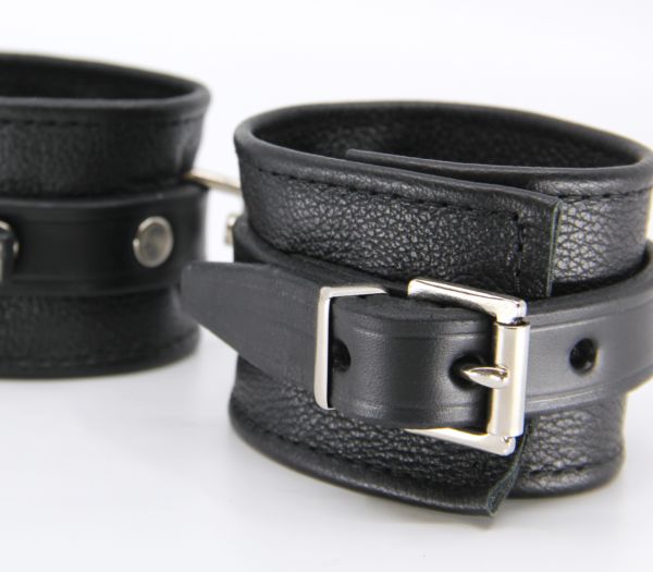 Ank015 Leather Ankle Restraints  - Club X