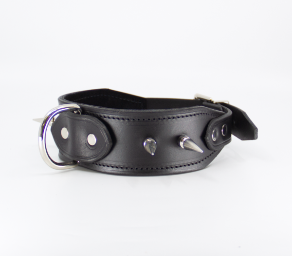 COL005 Spiked Leather Collar  - Club X
