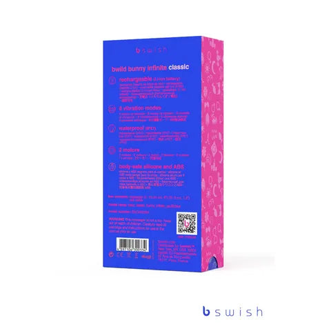Bwild Classic Bunny Infinite Pacific Blue 15.2 cm USB Rechargeable Rabbit Vibrator  - Club X