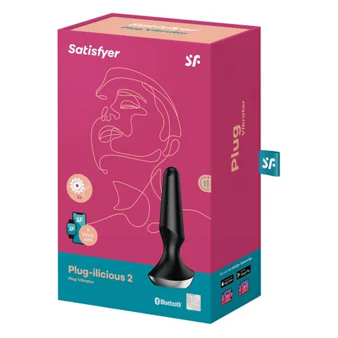 Satisfyer Plug-Ilicious 2 W/ Powerful Motors Deliver Deep Strong Vibrations Vibrator  - Club X