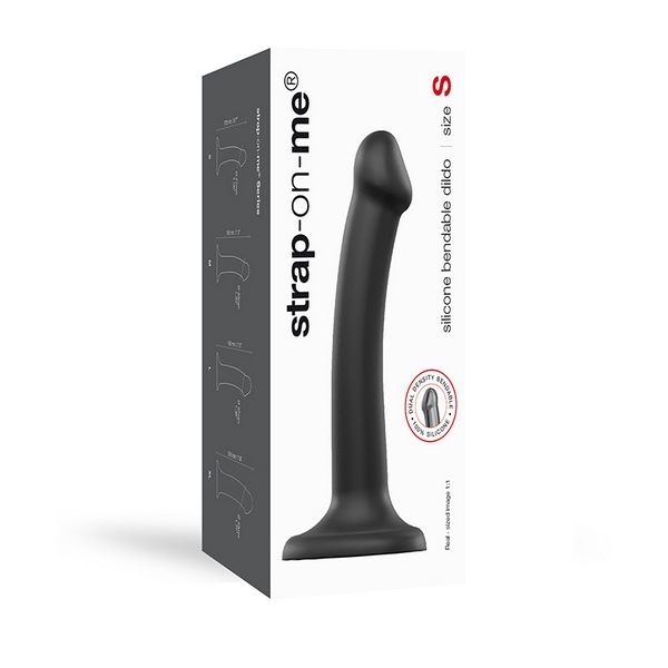 Strap On Me Dual Density Dildo Black Small Strap-on-me