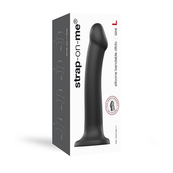 Strap On Me Dual Density Dildo Black Large Strap-on-me