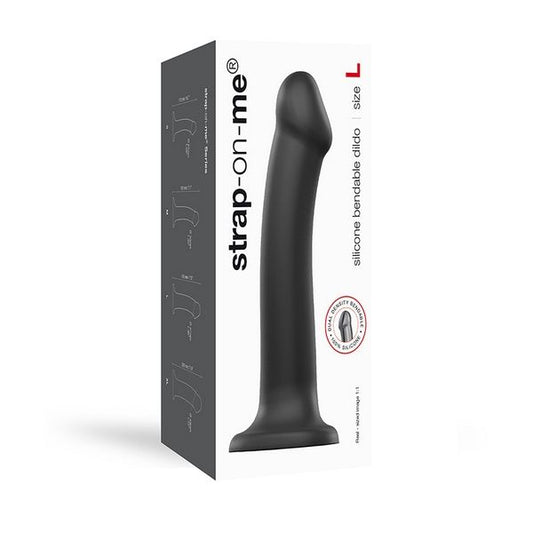 Strap On Me Dual Density Dildo Black Large Strap-on-me